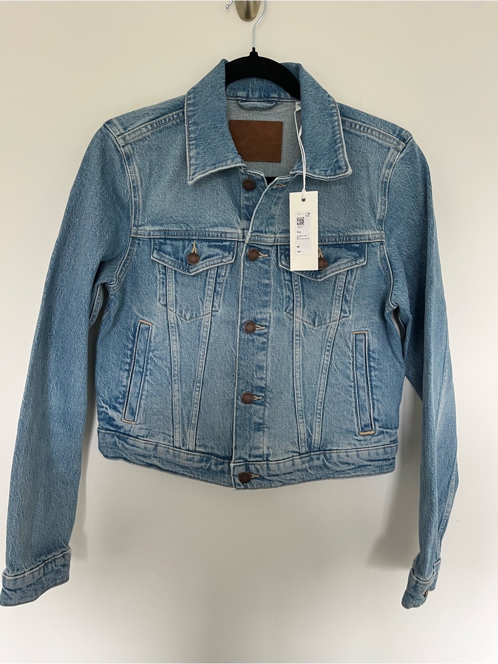 Denim Forum Light Blue Washed Denim Jacket NWT